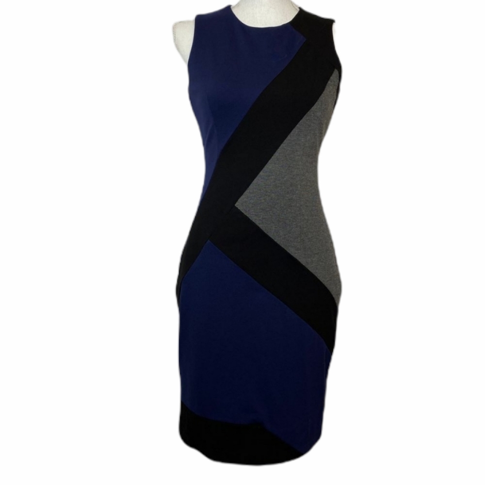 White House Black Market color block bodycon dress